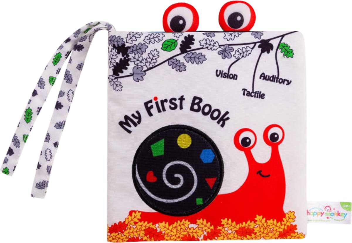 Knisperboekje - Jonge kinderen en babys - Dierenboekje Slak - Boekje baby - Box boekje - Educatief speelgoed - Kraamcadeau - Kinderspeelgoed 0 jaar | 6 maanden | 1 jaar